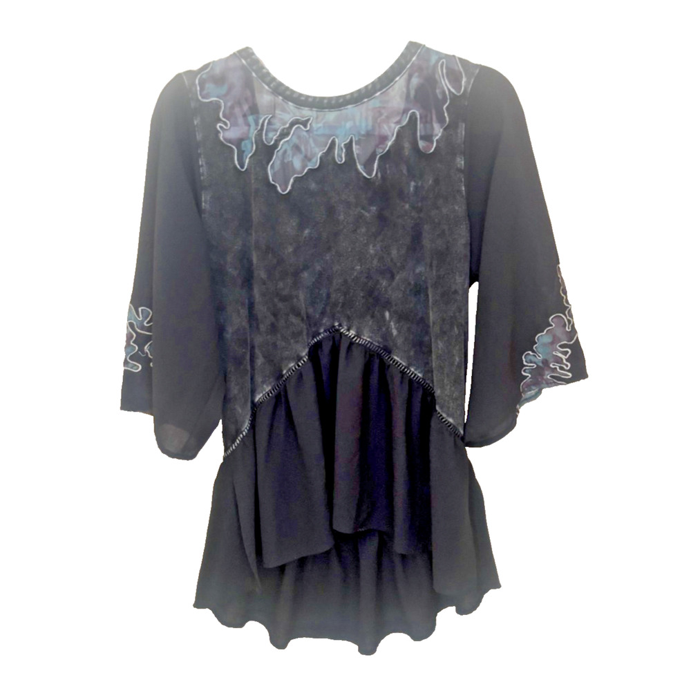 Gimmicks By BKE Long Sleeve Shear Black Blouse – Size Medium